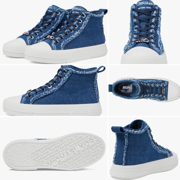 Michael Kors Denim Hightop Sneakers - Picture 2 of 7